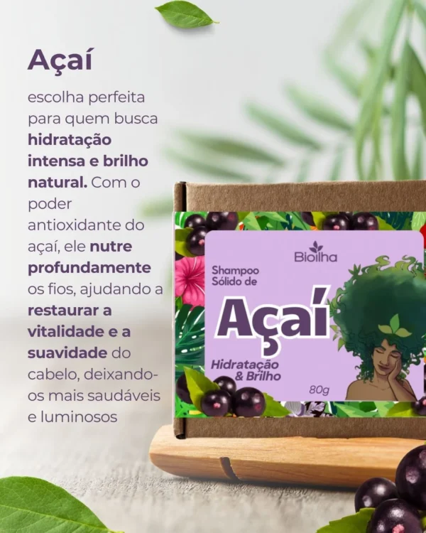 Shampoo Sólido de Açaí 65g - Imagem 2