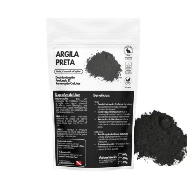 Argila preta em pó 200 g
