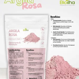 Argila rosa em pó 200 g
