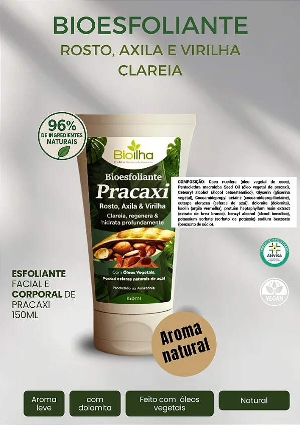 Bioesfoliante Clareador de Pracaxi 150ml