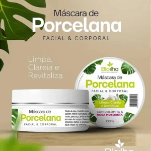 Máscara de Porcelana com Dolomita e Rosa Mosqueta 130ml