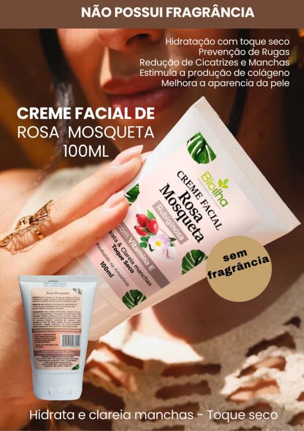 Creme Facial de Rosa Mosqueta 100ml - Imagem 2